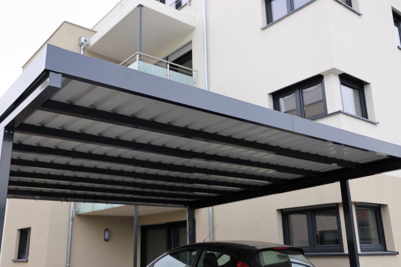 open carport with a car under it